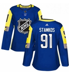 Womens Adidas Tampa Bay Lightning 91 Steven Stamkos Authentic Royal Blue 2018 All Star Atlantic Division NHL Jersey Womens Adidas Tampa Bay Lightning 91 Steven Stamkos Authentic Royal Blue 2018 All Star Atlantic Division NHL Jersey