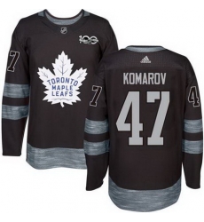 Maple Leafs #47 Leo Komarov Black 1917 2017 100th Anniversary Stitched NHL Jersey Maple Leafs #47 Leo Komarov Black 1917 2017 100th Anniversary Stitched NHL Jersey