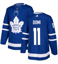 Men Toronto Maple Leafs 11 Max Domi Blue Stitched Jersey Men Toronto Maple Leafs 11 Max Domi Blue Stitched Jersey