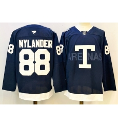 Men Toronto Maple Leafs 88 William Nylander Navy Stitched Jersey