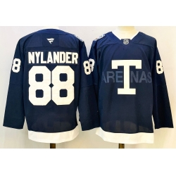 Men Toronto Maple Leafs 88 William Nylander Navy Stitched Jersey