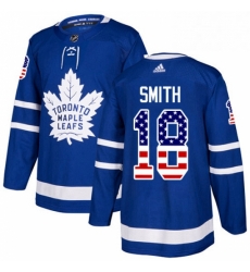 Mens Adidas Toronto Maple Leafs 18 Ben Smith Authentic Royal Blue USA Flag Fashion NHL Jersey Mens Adidas Toronto Maple Leafs 18 Ben Smith Authentic Royal Blue USA Flag Fashion NHL Jersey