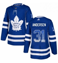 Mens Adidas Toronto Maple Leafs 31 Frederik Andersen Authentic Blue Drift Fashion NHL Jersey Mens Adidas Toronto Maple Leafs 31 Frederik Andersen Authentic Blue Drift Fashion NHL Jersey
