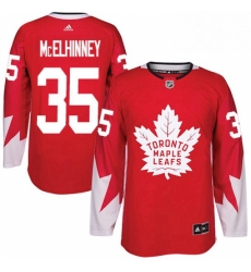 Mens Adidas Toronto Maple Leafs 35 Curtis McElhinney Premier Red Alternate NHL Jersey Mens Adidas Toronto Maple Leafs 35 Curtis McElhinney Premier Red Alternate NHL Jersey