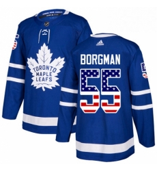 Mens Adidas Toronto Maple Leafs 55 Andreas Borgman Authentic Royal Blue USA Flag Fashion NHL Jersey Mens Adidas Toronto Maple Leafs 55 Andreas Borgman Authentic Royal Blue USA Flag Fashion NHL Jersey