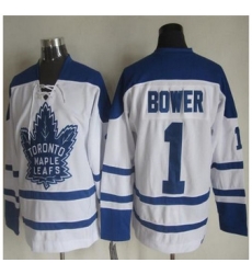 Toronto Maple Leafs #1 Johnny Bower White CCM Throwback Winter Classic Stitched NHL Jersey Toronto Maple Leafs #1 Johnny Bower White CCM Throwback Winter Classic Stitched NHL Jersey