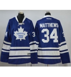 Maple Leafs #34 Auston Matthews Blue Womens Alternate Stitched NHL Jersey Maple Leafs #34 Auston Matthews Blue Womens Alternate Stitched NHL Jersey