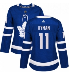 Womens Adidas Toronto Maple Leafs 11 Zach Hyman Authentic Royal Blue Home NHL Jersey Womens Adidas Toronto Maple Leafs 11 Zach Hyman Authentic Royal Blue Home NHL Jersey