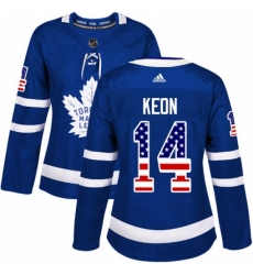 Womens Adidas Toronto Maple Leafs 14 Dave Keon Authentic Royal Blue USA Flag Fashion NHL Jersey Womens Adidas Toronto Maple Leafs 14 Dave Keon Authentic Royal Blue USA Flag Fashion NHL Jersey
