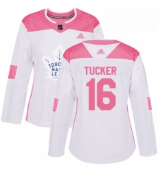 Womens Adidas Toronto Maple Leafs 16 Darcy Tucker Authentic WhitePink Fashion NHL Jersey Womens Adidas Toronto Maple Leafs 16 Darcy Tucker Authentic WhitePink Fashion NHL Jersey