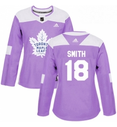 Womens Adidas Toronto Maple Leafs 18 Ben Smith Authentic Purple Fights Cancer Practice NHL Jersey Womens Adidas Toronto Maple Leafs 18 Ben Smith Authentic Purple Fights Cancer Practice NHL Jersey