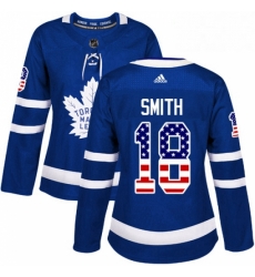 Womens Adidas Toronto Maple Leafs 18 Ben Smith Authentic Royal Blue USA Flag Fashion NHL Jersey Womens Adidas Toronto Maple Leafs 18 Ben Smith Authentic Royal Blue USA Flag Fashion NHL Jersey