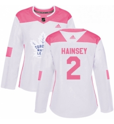 Womens Adidas Toronto Maple Leafs 2 Ron Hainsey Authentic WhitePink Fashion NHL Jersey Womens Adidas Toronto Maple Leafs 2 Ron Hainsey Authentic WhitePink Fashion NHL Jersey