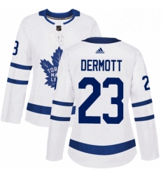 Womens Adidas Toronto Maple Leafs 23 Travis Dermott Authentic White Away NHL Jersey Womens Adidas Toronto Maple Leafs 23 Travis Dermott Authentic White Away NHL Jersey