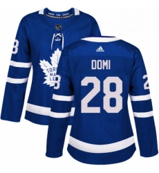 Womens Adidas Toronto Maple Leafs 28 Tie Domi Authentic Royal Blue Home NHL Jersey Womens Adidas Toronto Maple Leafs 28 Tie Domi Authentic Royal Blue Home NHL Jersey