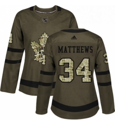 Womens Adidas Toronto Maple Leafs 34 Auston Matthews Authentic Green Salute to Service NHL Jersey Womens Adidas Toronto Maple Leafs 34 Auston Matthews Authentic Green Salute to Service NHL Jersey