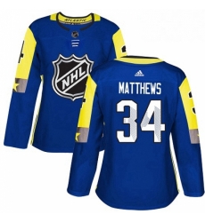Womens Adidas Toronto Maple Leafs 34 Auston Matthews Authentic Royal Blue 2018 All Star Atlantic Division NHL Jersey Womens Adidas Toronto Maple Leafs 34 Auston Matthews Authentic Royal Blue 2018 All Star Atlantic Division NHL Jersey