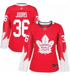 Womens Adidas Toronto Maple Leafs 36 Josh Jooris Authentic Red Alternate NHL Jersey Womens Adidas Toronto Maple Leafs 36 Josh Jooris Authentic Red Alternate NHL Jersey