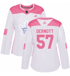Womens Adidas Toronto Maple Leafs 57 Travis Dermott Authentic WhitePink Fashion NHL Jersey Womens Adidas Toronto Maple Leafs 57 Travis Dermott Authentic WhitePink Fashion NHL Jersey