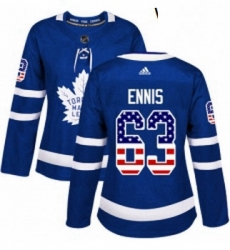 Womens Adidas Toronto Maple Leafs 63 Tyler Ennis Authentic Royal Blue USA Flag Fashion NHL Jersey Womens Adidas Toronto Maple Leafs 63 Tyler Ennis Authentic Royal Blue USA Flag Fashion NHL Jersey