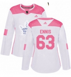 Womens Adidas Toronto Maple Leafs 63 Tyler Ennis Authentic White Pink Fashion NHL Jersey Womens Adidas Toronto Maple Leafs 63 Tyler Ennis Authentic White Pink Fashion NHL Jersey