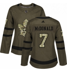 Womens Adidas Toronto Maple Leafs 7 Lanny McDonald Authentic Green Salute to Service NHL Jersey Womens Adidas Toronto Maple Leafs 7 Lanny McDonald Authentic Green Salute to Service NHL Jersey