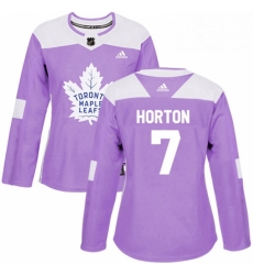 Womens Adidas Toronto Maple Leafs 7 Tim Horton Authentic Purple Fights Cancer Practice NHL Jersey Womens Adidas Toronto Maple Leafs 7 Tim Horton Authentic Purple Fights Cancer Practice NHL Jersey