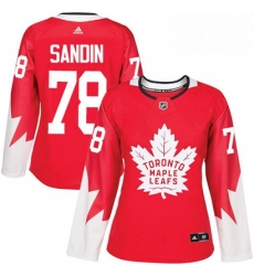 Womens Adidas Toronto Maple Leafs 78 Rasmus Sandin Authentic Red Alternate NHL Jersey Womens Adidas Toronto Maple Leafs 78 Rasmus Sandin Authentic Red Alternate NHL Jersey