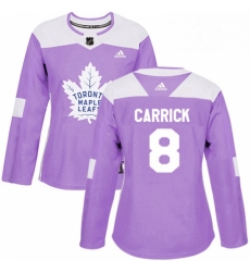 Womens Adidas Toronto Maple Leafs 8 Connor Carrick Authentic Purple Fights Cancer Practice NHL Jersey Womens Adidas Toronto Maple Leafs 8 Connor Carrick Authentic Purple Fights Cancer Practice NHL Jersey