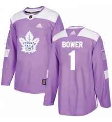 Youth Adidas Toronto Maple Leafs 1 Johnny Bower Authentic Purple Fights Cancer Practice NHL Jersey Youth Adidas Toronto Maple Leafs 1 Johnny Bower Authentic Purple Fights Cancer Practice NHL Jersey