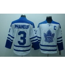 Youth KIDS Toronto Maple Leafs #3 Phaneuf white Jerseys C patch Youth KIDS Toronto Maple Leafs #3 Phaneuf white Jerseys C patch