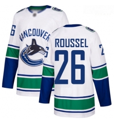 Canucks #26 Antoine Roussel White Road Authentic Stitched Hockey Jersey Canucks #26 Antoine Roussel White Road Authentic Stitched Hockey Jersey