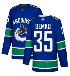 Canucks 35 Thatcher Demko Blue Home Authentic Stitched Hockey Jersey Canucks 35 Thatcher Demko Blue Home Authentic Stitched Hockey Jersey