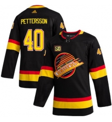 Men Vancouver Canucks 40 Elias Pettersson 50th Anniversary Black Stitched jersey Men Vancouver Canucks 40 Elias Pettersson 50th Anniversary Black Stitched jersey