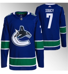 Men Vancouver Canucks 7 Carson Soucy Blue Stitched Jersey Men Vancouver Canucks 7 Carson Soucy Blue Stitched Jersey