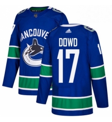 Mens Adidas Vancouver Canucks 17 Nic Dowd Authentic Blue Home NHL Jersey Mens Adidas Vancouver Canucks 17 Nic Dowd Authentic Blue Home NHL Jersey