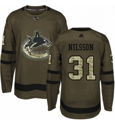 Mens Adidas Vancouver Canucks 31 Anders Nilsson Authentic Green Salute to Service NHL Jersey Mens Adidas Vancouver Canucks 31 Anders Nilsson Authentic Green Salute to Service NHL Jersey