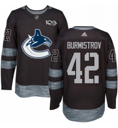 Mens Adidas Vancouver Canucks 42 Alex Burmistrov Premier Black 1917 2017 100th Anniversary NHL Jersey Mens Adidas Vancouver Canucks 42 Alex Burmistrov Premier Black 1917 2017 100th Anniversary NHL Jersey