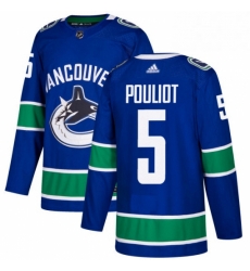 Mens Adidas Vancouver Canucks 5 Derrick Pouliot Authentic Blue Home NHL Jersey Mens Adidas Vancouver Canucks 5 Derrick Pouliot Authentic Blue Home NHL Jersey