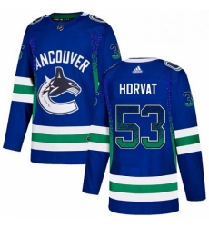 Mens Adidas Vancouver Canucks 53 Bo Horvat Authentic Blue Drift Fashion NHL Jersey Mens Adidas Vancouver Canucks 53 Bo Horvat Authentic Blue Drift Fashion NHL Jersey