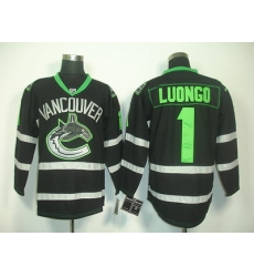 nhl vancouver canucks #1 luongo black Jersey