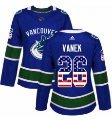 Womens Adidas Vancouver Canucks 26 Thomas Vanek Authentic Blue USA Flag Fashion NHL Jersey Womens Adidas Vancouver Canucks 26 Thomas Vanek Authentic Blue USA Flag Fashion NHL Jersey
