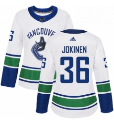 Womens Adidas Vancouver Canucks 36 Jussi Jokinen Authentic White Away NHL Jersey Womens Adidas Vancouver Canucks 36 Jussi Jokinen Authentic White Away NHL Jersey