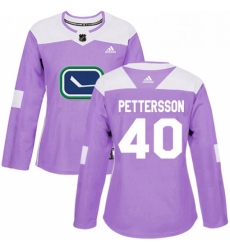 Womens Adidas Vancouver Canucks 40 Elias Pettersson Purple Authentic Fights Cancer Stitched NHL Jersey Womens Adidas Vancouver Canucks 40 Elias Pettersson Purple Authentic Fights Cancer Stitched NHL Jersey