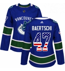 Womens Adidas Vancouver Canucks 47 Sven Baertschi Authentic Blue USA Flag Fashion NHL Jersey Womens Adidas Vancouver Canucks 47 Sven Baertschi Authentic Blue USA Flag Fashion NHL Jersey
