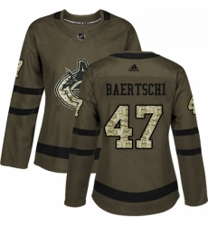 Womens Adidas Vancouver Canucks 47 Sven Baertschi Authentic Green Salute to Service NHL Jersey Womens Adidas Vancouver Canucks 47 Sven Baertschi Authentic Green Salute to Service NHL Jersey