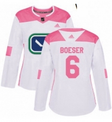 Womens Adidas Vancouver Canucks 6 Brock Boeser Authentic WhitePink Fashion NHL Jersey Womens Adidas Vancouver Canucks 6 Brock Boeser Authentic WhitePink Fashion NHL Jersey