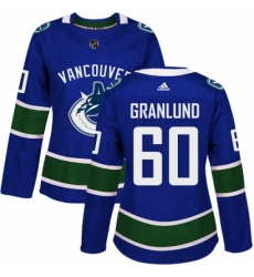 Womens Adidas Vancouver Canucks 60 Markus Granlund Authentic Blue Home NHL Jersey Womens Adidas Vancouver Canucks 60 Markus Granlund Authentic Blue Home NHL Jersey