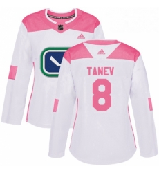 Womens Adidas Vancouver Canucks 8 Christopher Tanev Authentic WhitePink Fashion NHL Jersey Womens Adidas Vancouver Canucks 8 Christopher Tanev Authentic WhitePink Fashion NHL Jersey