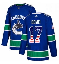 Youth Adidas Vancouver Canucks 17 Nic Dowd Authentic Blue USA Flag Fashion NHL Jersey Youth Adidas Vancouver Canucks 17 Nic Dowd Authentic Blue USA Flag Fashion NHL Jersey